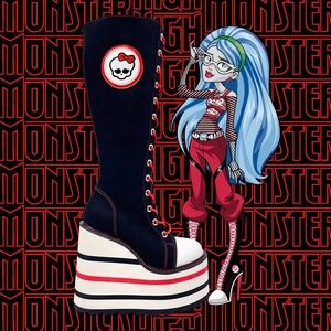 NEW IN BOX! YRU X Monster High Hi-Top Sneakers, sz 8